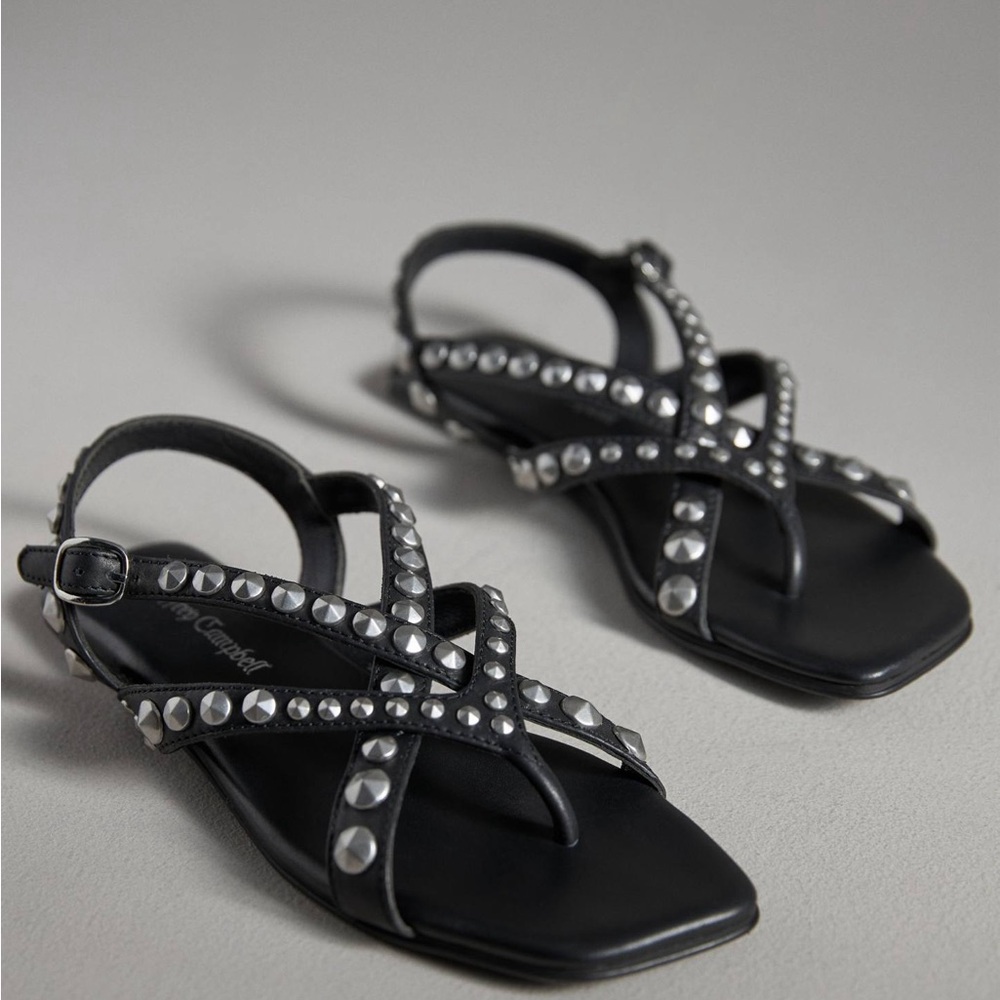 Jeffrey Campbell Black Studded Sandals